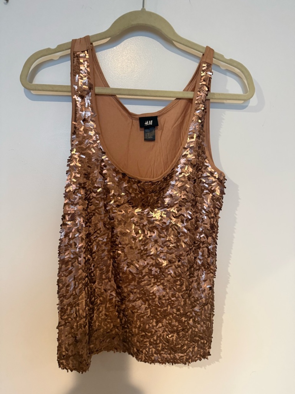 H&M Rose Gold Sequin Tank